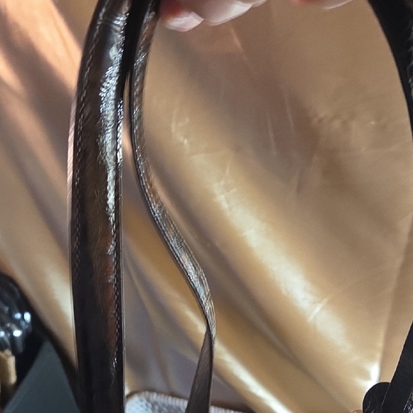 Brighton Beige and Black Woven Tote 13 X9 - Picture 5 of 7